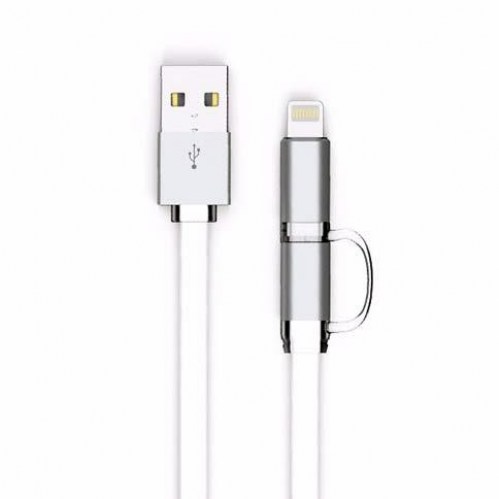LDNIO USB DATA CABLE  CABLE QUICK CHARGE&DATA FOR IPHONE/ANDROID 2 IN 1